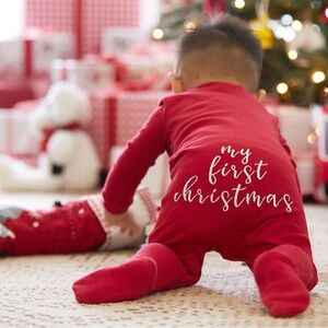 Pottery Barn My First Christmas Organic Cotton Baby Pajama